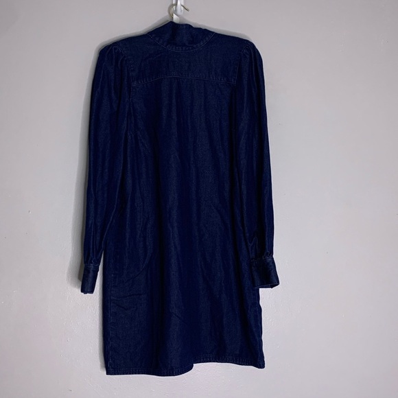 Kate Spade High Neck Open Back long sleeve Denim Mini dress small - Picture 2 of 10